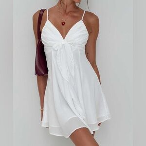 strapless open back dress Lanai Mini Dress White Floral main image 0